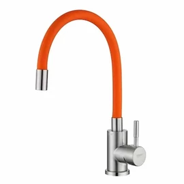 INOX konyhai csaptelep flexibilis piros  kifolyócsővel  EURO