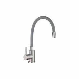 INOX konyhai csaptelep flexibilis szürke  kifolyócsővel  EURO
