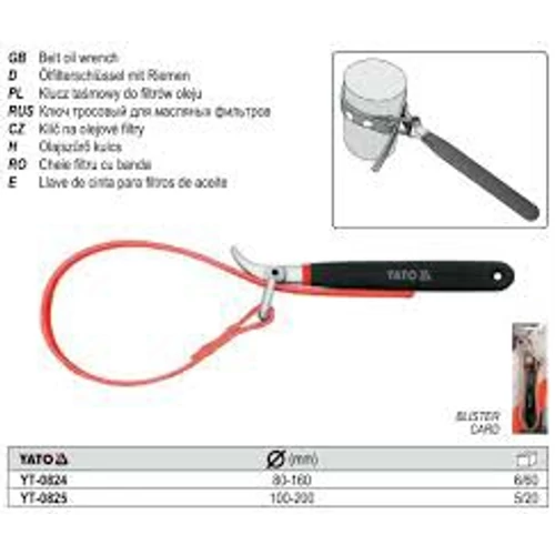 SZER:Yato olajszűrő leszedő 80-160mm ( szíjas )